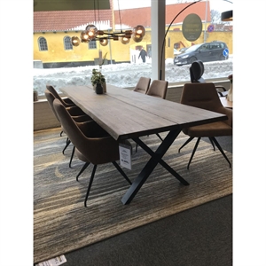 Colorado Plankebord 295 x 95 cm. / Massiv bordplade 40mm, Smoked eg - Outlet